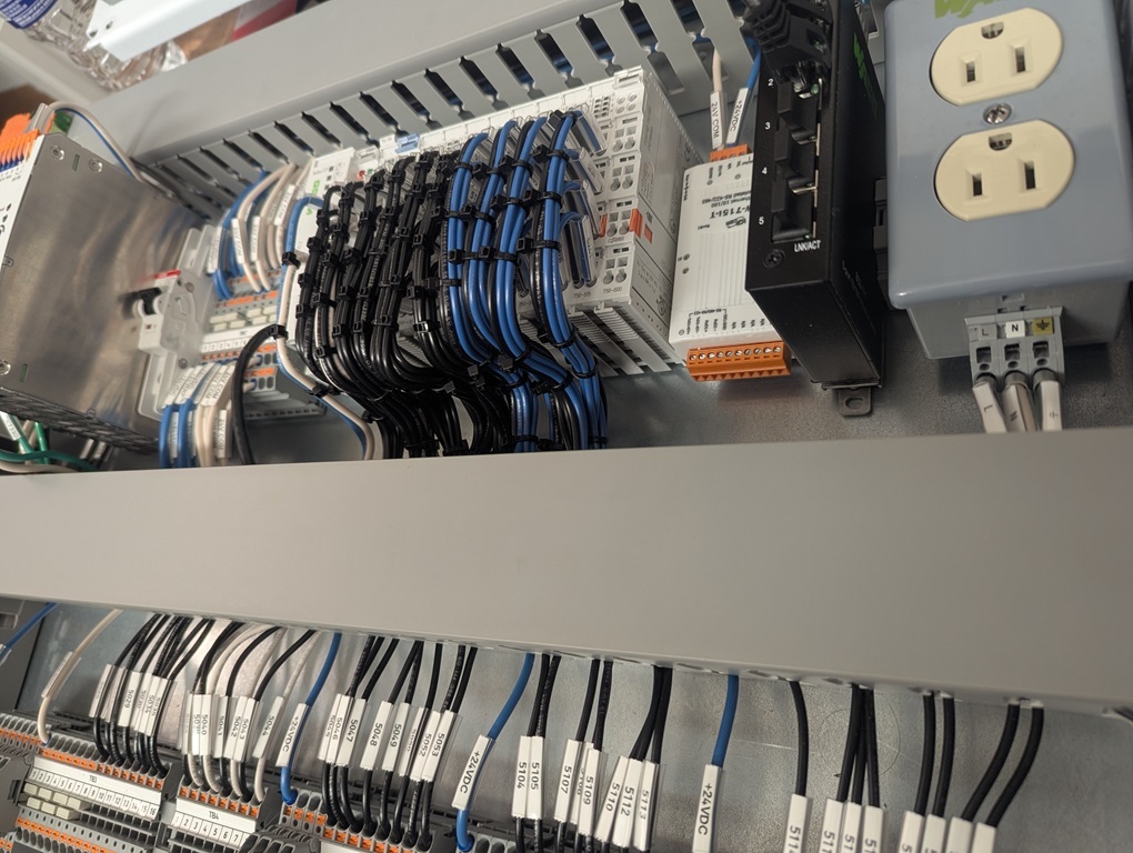 Wago PLC wiring for industrial control panel